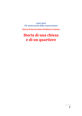 Storia Di Una Chiesa E Di Un Quartiere