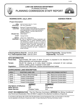 Planning Commission Staff Report