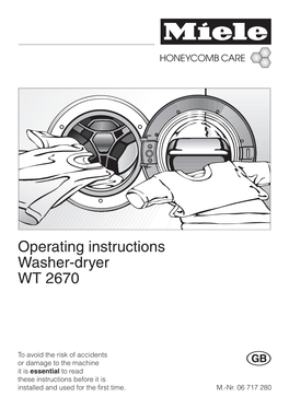 Operating Instructions Washer-Dryer WT 2670