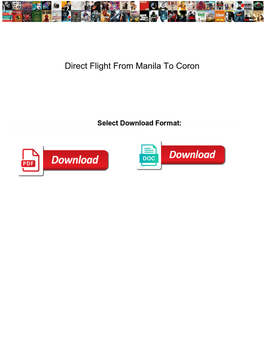 Direct Flight from Manila to Coron