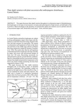 Thaw Depth Variation with Plant Succession After Anthropogenic Disturbances, Central Yakutia