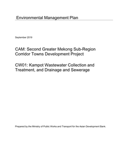 Kampot Wastewater Collection and Treatment, and Drainage and Sewerage