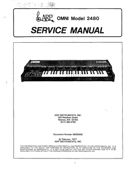 Arp Omni Service Manual