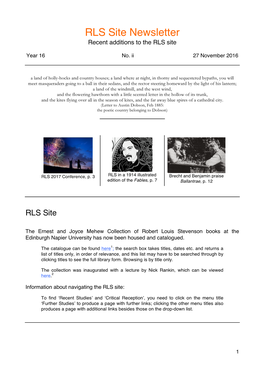 Download November 2016 RLS Newsletter