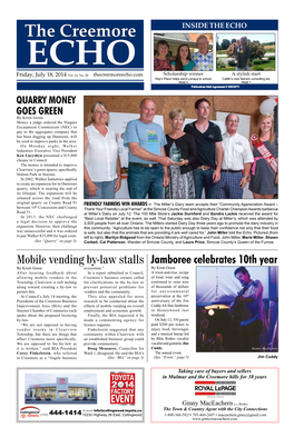 The Creemore Inside the Echo Echo Friday, July 18, 2014 Vol