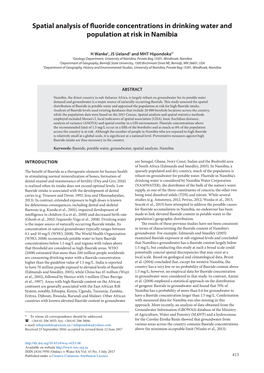 Spatial Analysis of Fluoride Concentrations in Drinking Water and Population at Risk in Namibia