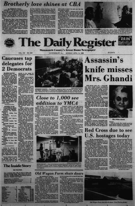 Assassin's Knife Misses Mrs. Ghandi