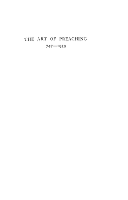 The Art of Preaching 747-1 939