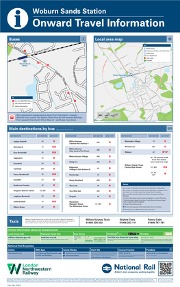 Woburn Sands Station I Onward Travel Information Buses Local Area Map