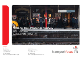 National Rail Passenger Survey C2c TOC Report Autumn 2018 (Wave 39)