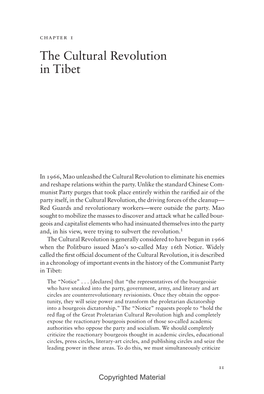 On the Cultural Revolution in Tibet