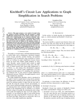 Kirchhoff's Circuit Law Applications to Graph Simplification in Search