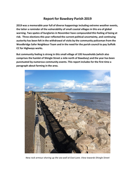 Report for Bawdsey Parish 2019