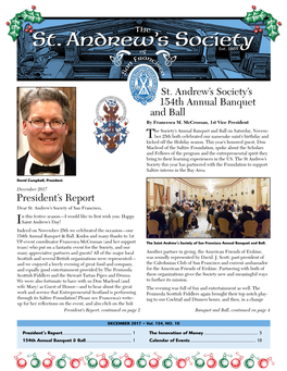 St. Andrew's Society's 154Th Annual Banquet and Ball