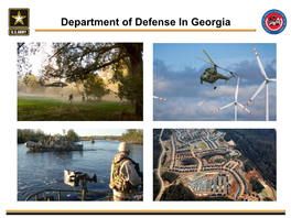 Department of Defense in Georgia Train As We Fight