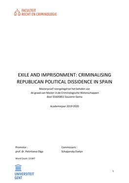 Criminalising Republican Political Dissidence in Spain