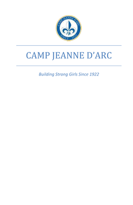 Current Camp Jeanne D'arc Campfire Songbook