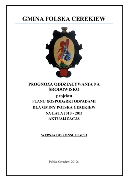 Gmina Polska Cerekiew Prognoza Oddziaływania Na