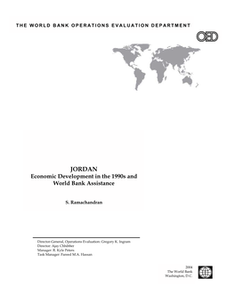 JORDAN Economic Development in the 1990S and World Bank Assistance