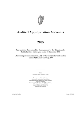 Appropriation Accounts 2005