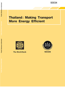 Thailand : Making Transport More Energy Efficient