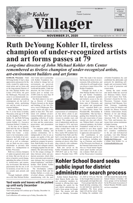 Ruth Deyoung Kohler II, Tireless Champion of Under-Recognized
