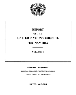 Report United Nations Council for Namibia