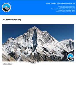 Mt. Makalu (8485M)