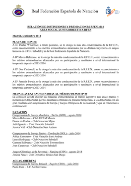 Acta De La Reunion De La Comision De Recompensas Celebrada El Viernes 24 De Octubre De 1997 En La Sede Social De La R.F.E.N