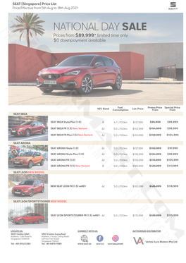 SEAT Pricelist Aug 2021 (2021-08-06)