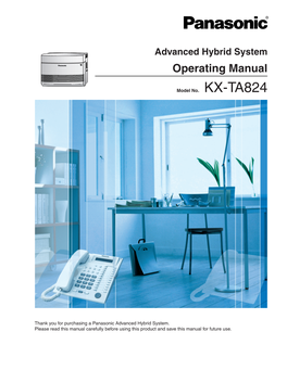 KX-TA824 Operating Manual