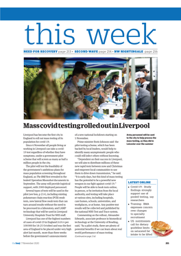 Mass Covid Testing Rolled out in Liverpool