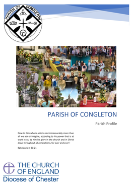 PARISH of CONGLETON Parish Profile