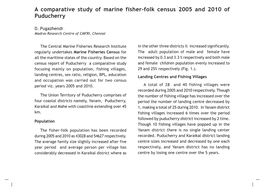 A Comparative Study of Marine Fisher-Folk Census 2005 and 2010 of Puducherry