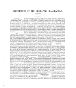 Description of the Rockland Quadrangle