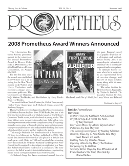 2008 Prometheus Award Winners Announced