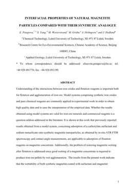 Multicomponent Adsorption Onto Magnetite in Application To