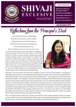 E-Newsletter of Shivaji College, July-December 2019