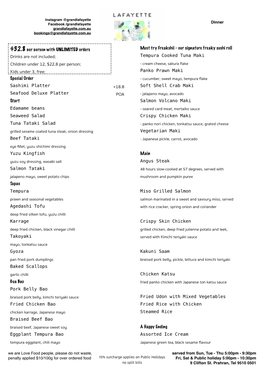 GLFY Dinner Menu 3