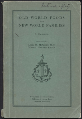 Old World Foods New World Families