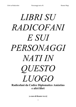 Radicofani Personaggi Nati a R