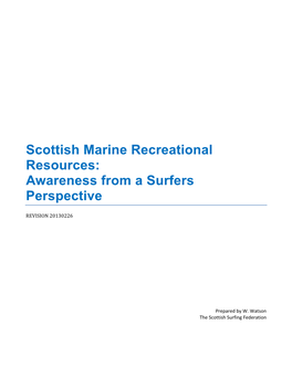 SSF Marine Recreational Resources Awareness from a Surfers