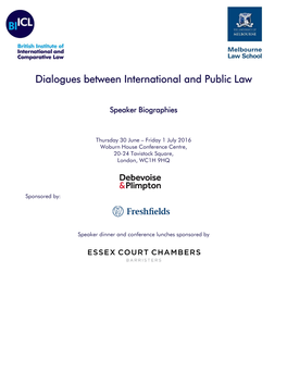 Dialogues Between International and Public Law