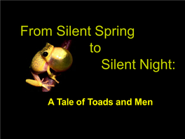 From Silent Spring to Silent Night