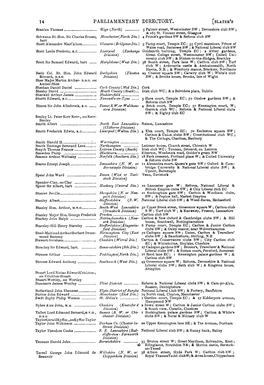 Parliamentary Directory. [Slater's