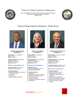 Valencia College Legislative Delegation