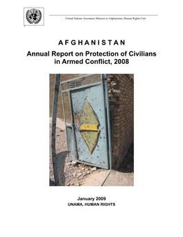 A F G H a N I S T a N Annual Report on Protection of Civilians in Armed Conflict, 2008