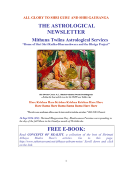 The Astrological Newsletter