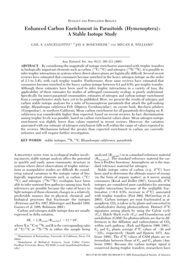 A Stable Isotope Study