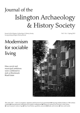 The Journal of the Islington Archaeology & History Society